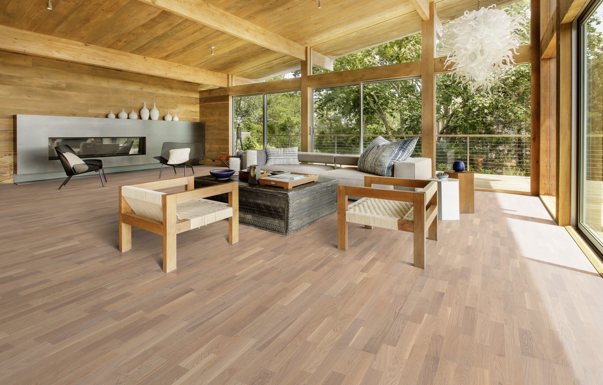 Паркетная доска Kahrs Трес Дуб Абетон Abetone 133NABEK1VKW240 Variation 2423×200×13 фото в интерьере